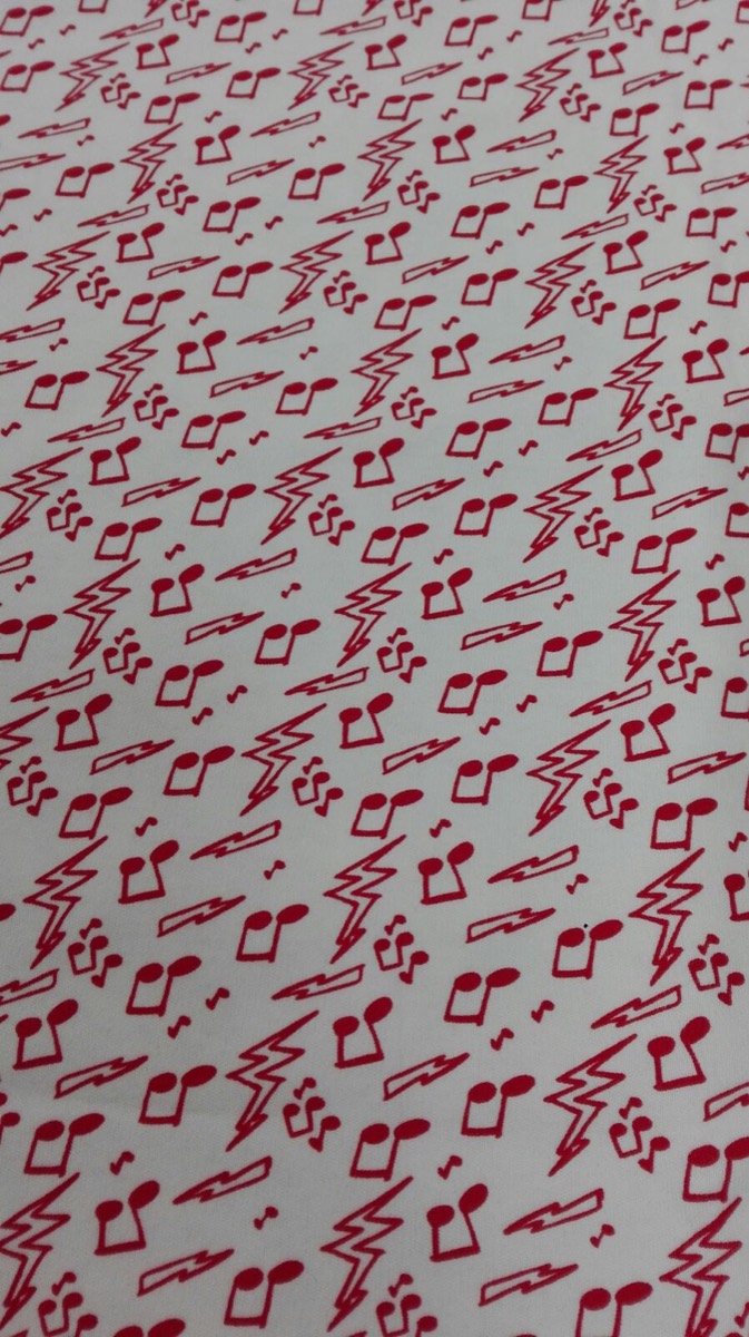 Müzikli knitted fabric print design