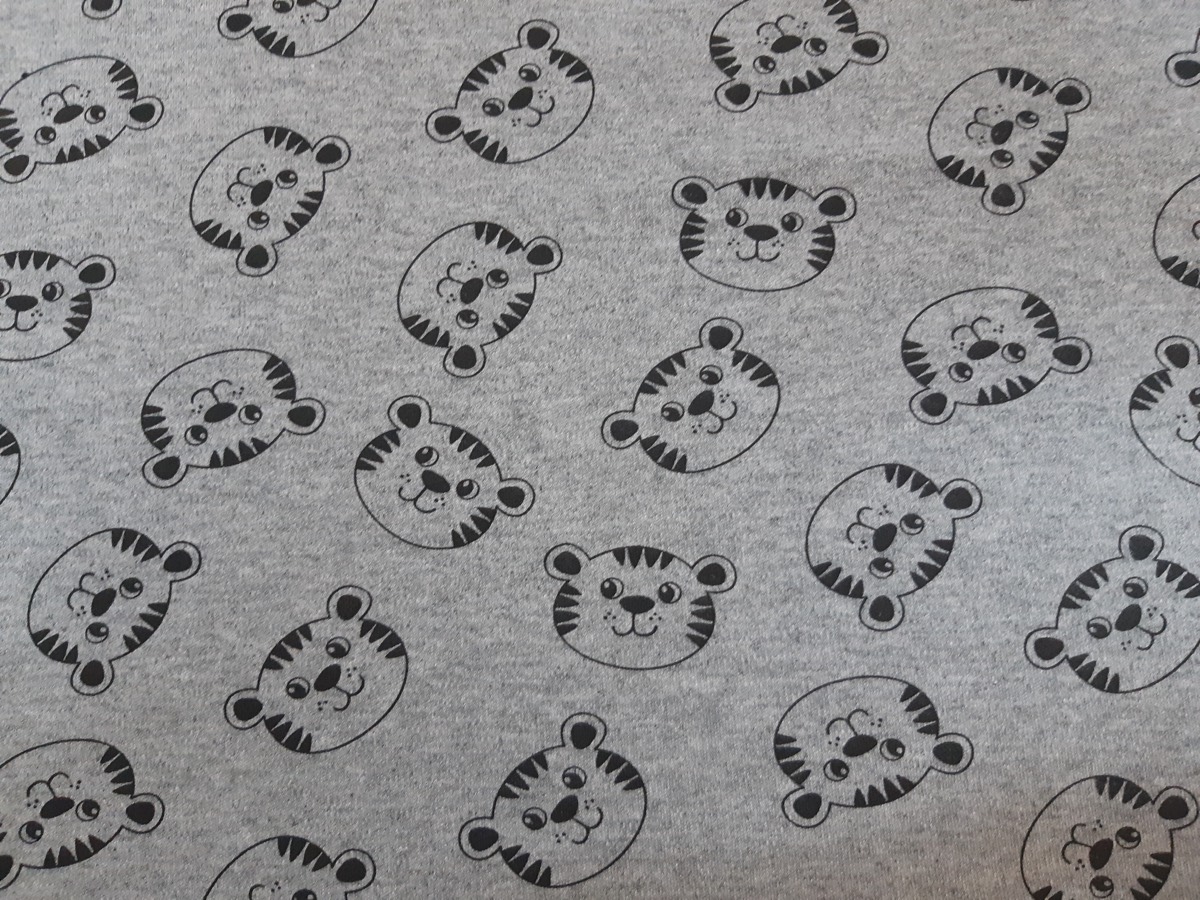 Kedi kafası knitted fabric print design