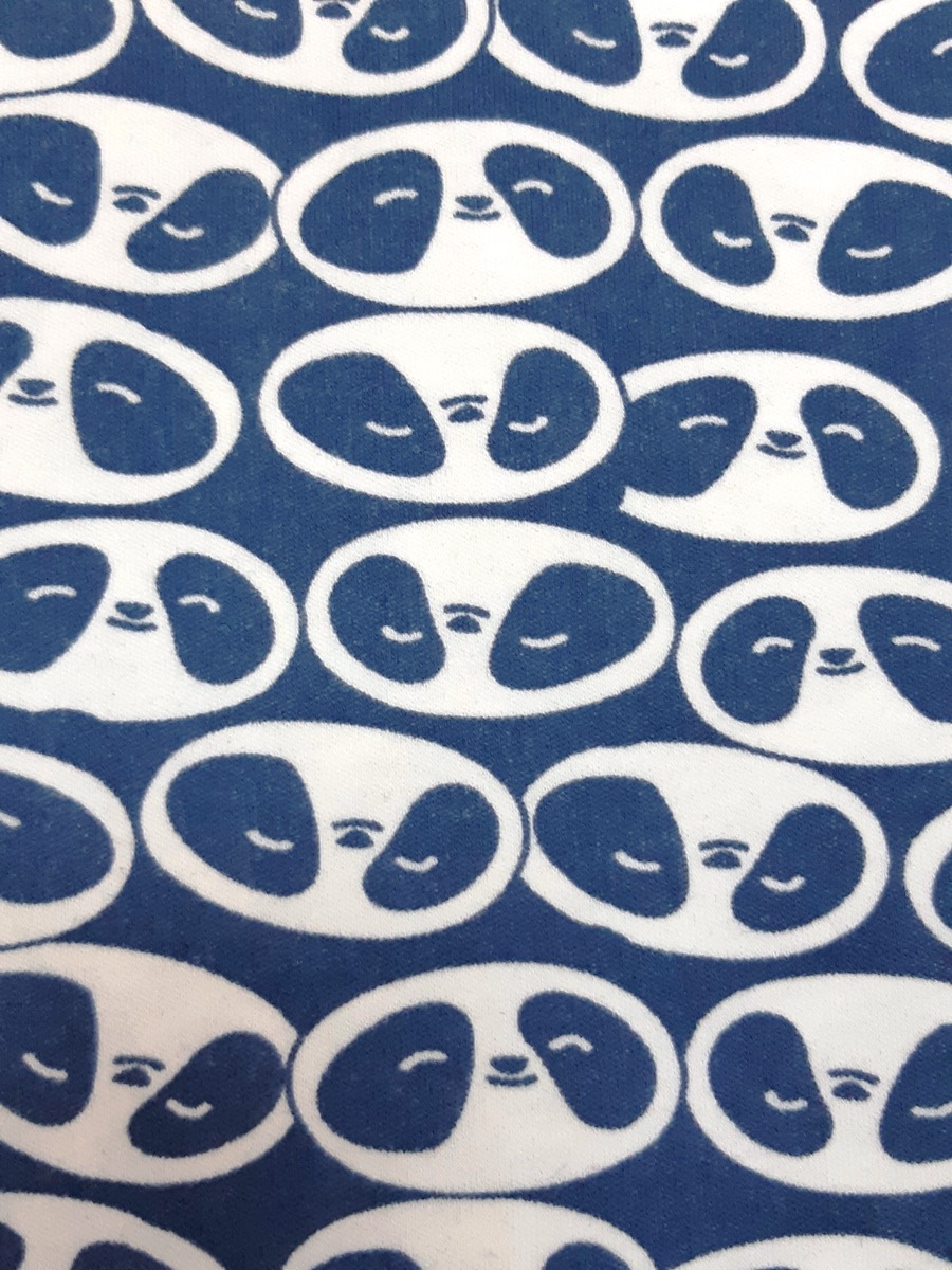 Panda knitted fabric print design