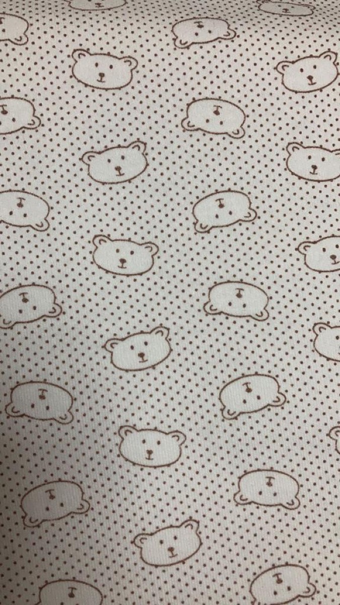 Puanlı ayı kafası knitted fabric print design