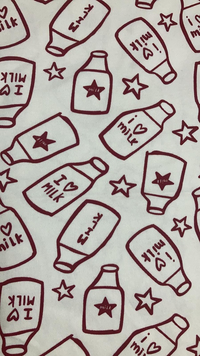 Milk knitted fabric print design