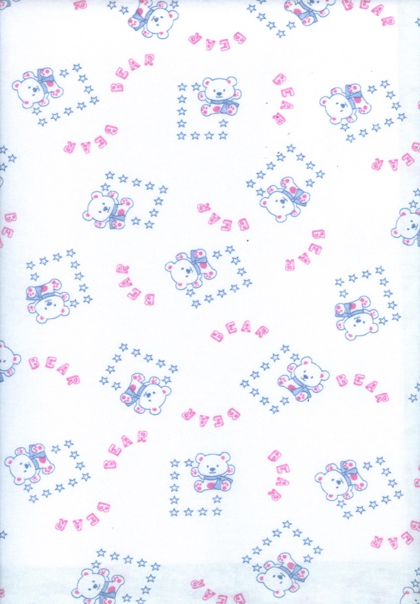 Yıldızlı bear knitted fabric print design