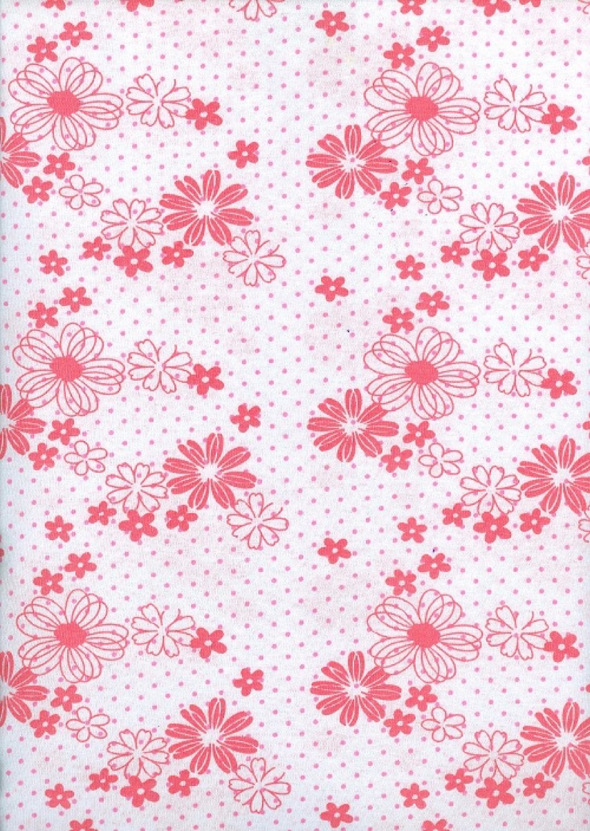 Puanlı papatya knitted fabric print design