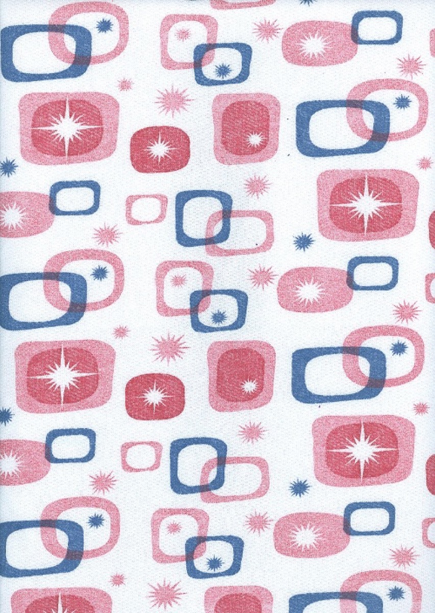 Yıldızlı çember knitted fabric print design