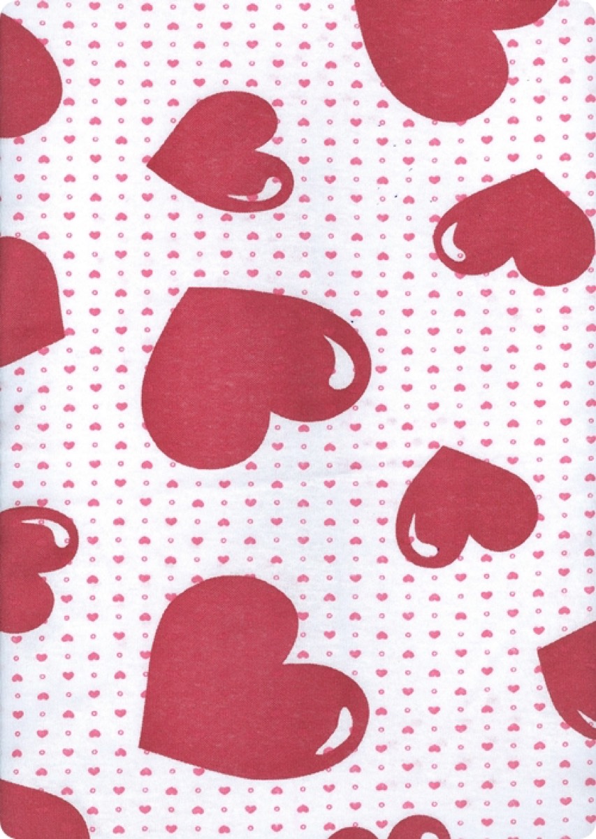Büyük kalp küçük kalp knitted fabric print design