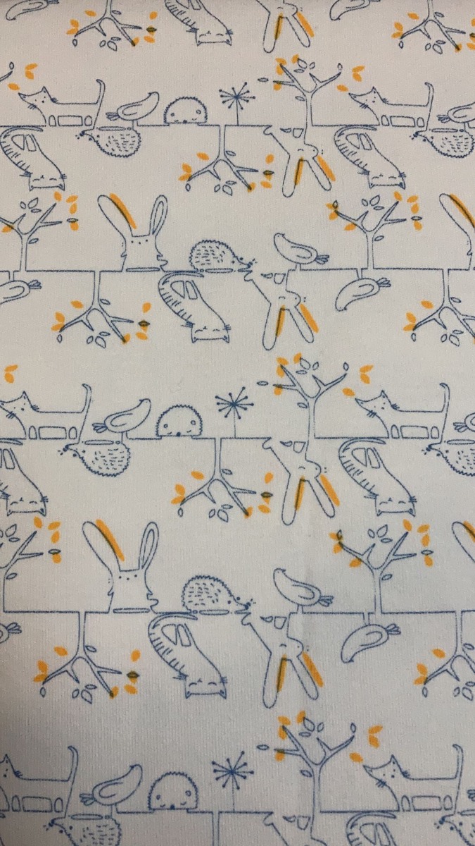 Kedili tavşan knitted fabric print design