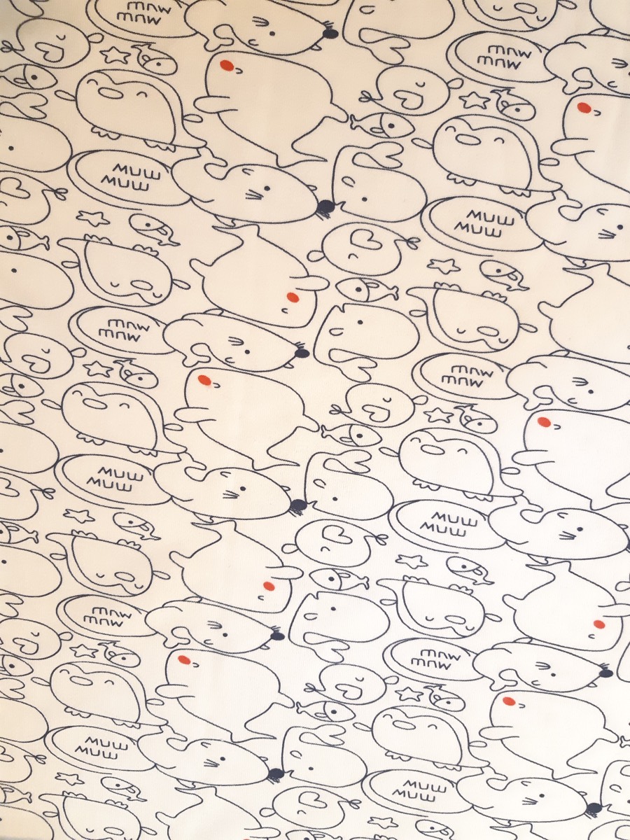 Balıklı knitted fabric print design