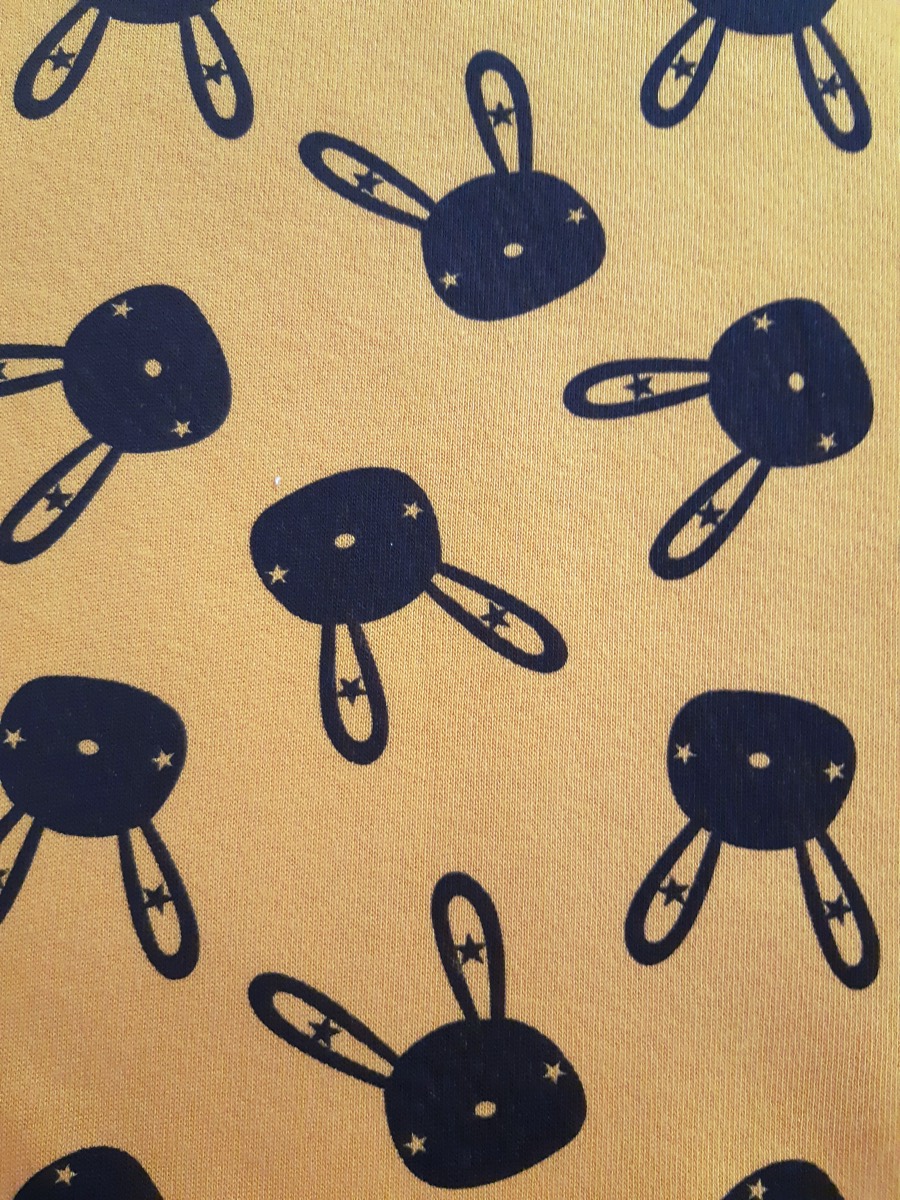 Tavşan kafa knitted fabric print design