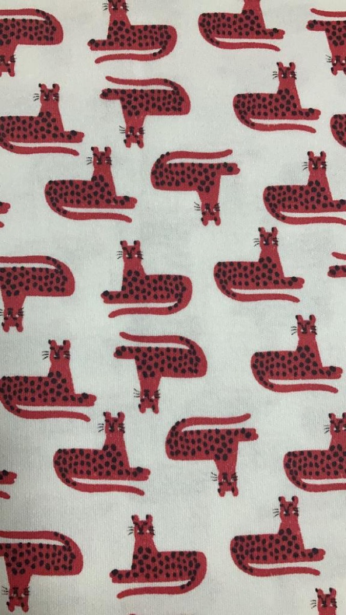 Kedi knitted fabric print design