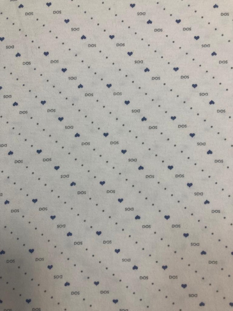 Dos kalp knitted fabric print design