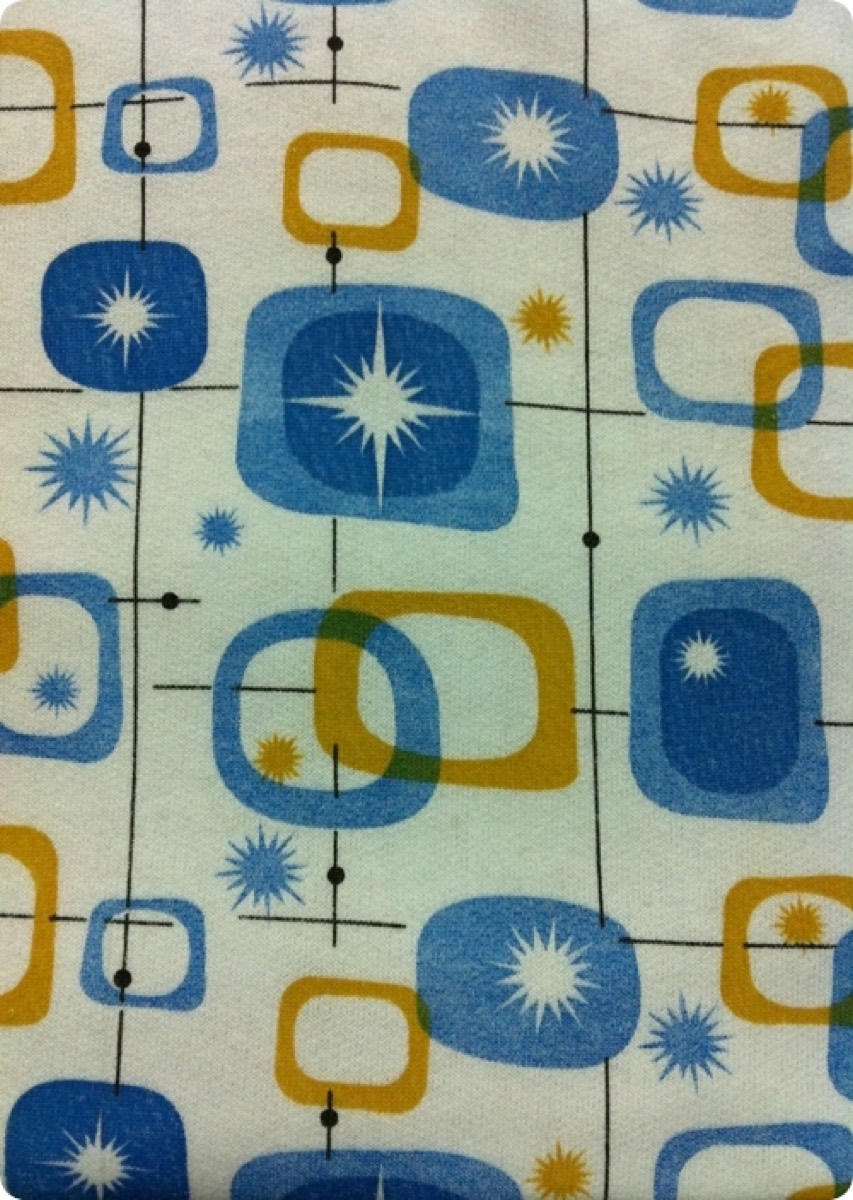 Yildizli çember knitted fabric print design
