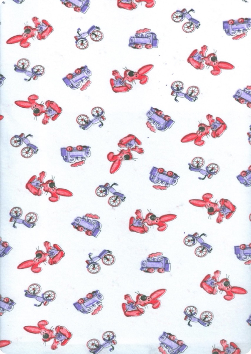 Motorlu tavsan knitted fabric print design