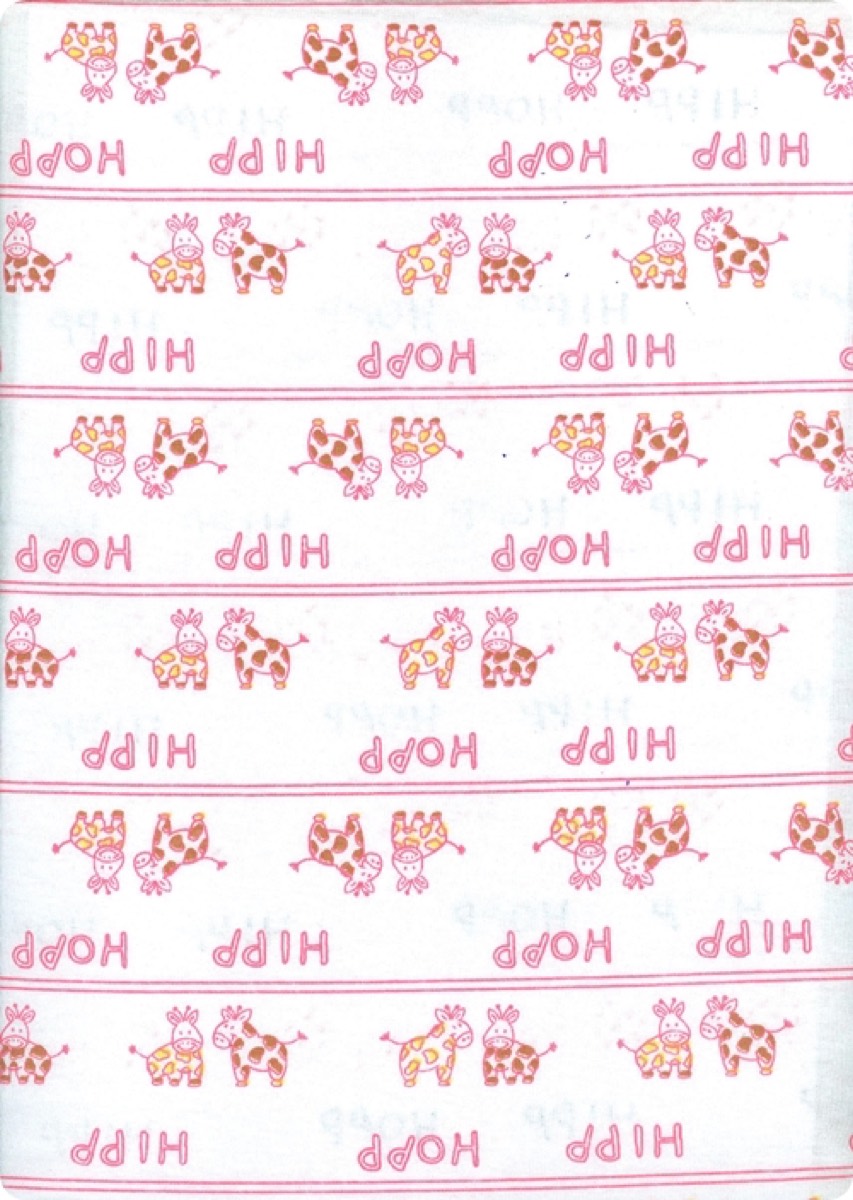 Hipp ve hopp knitted fabric print design