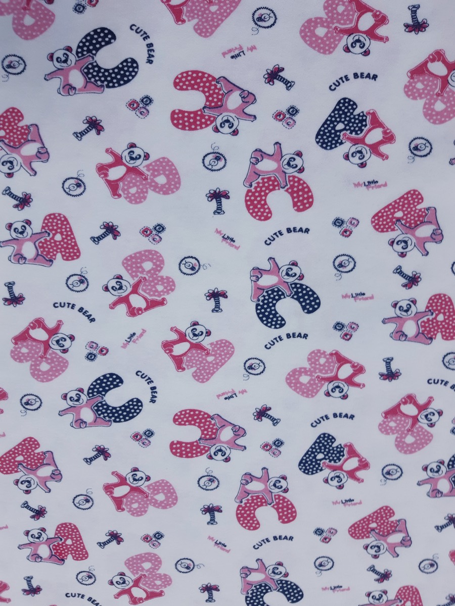 Ayılı knitted fabric print design