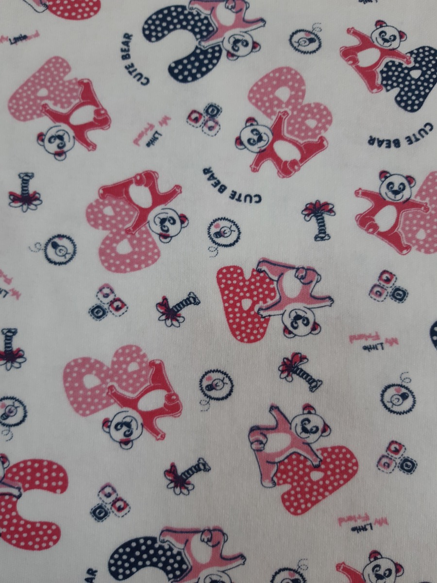 Ayılı knitted fabric print design
