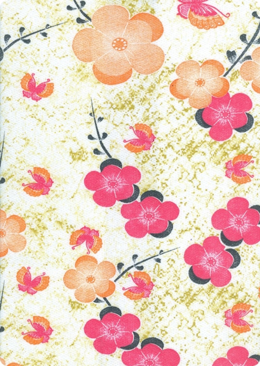 Zeminli çiçek knitted fabric print design