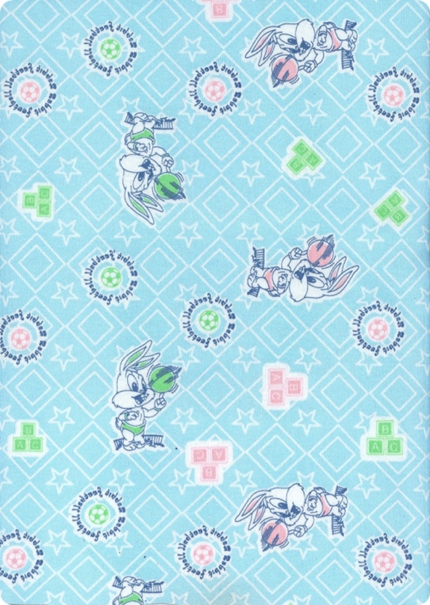 Harfli tavşan knitted fabric print design