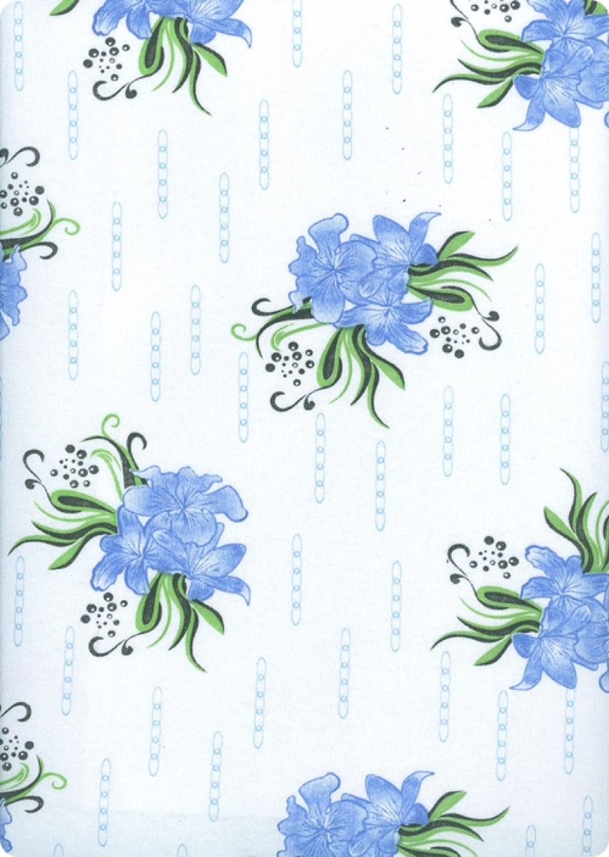 Zincirli gül knitted fabric print design