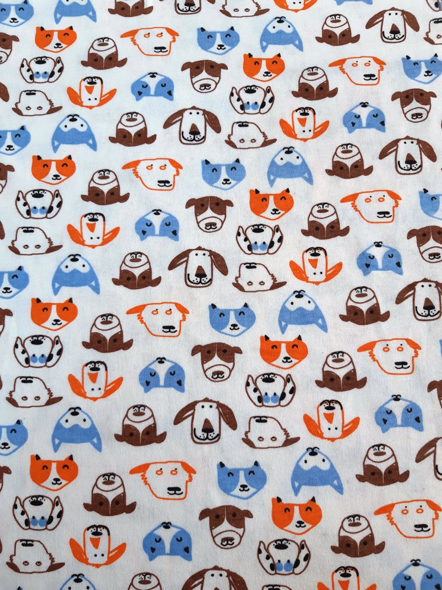 Hayvan figürleri knitted fabric print design