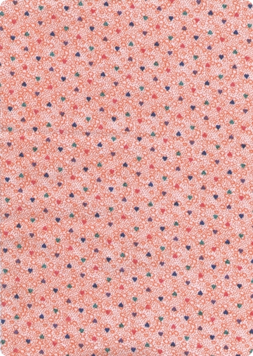 Dörtlü kalp tomurcuk knitted fabric print design