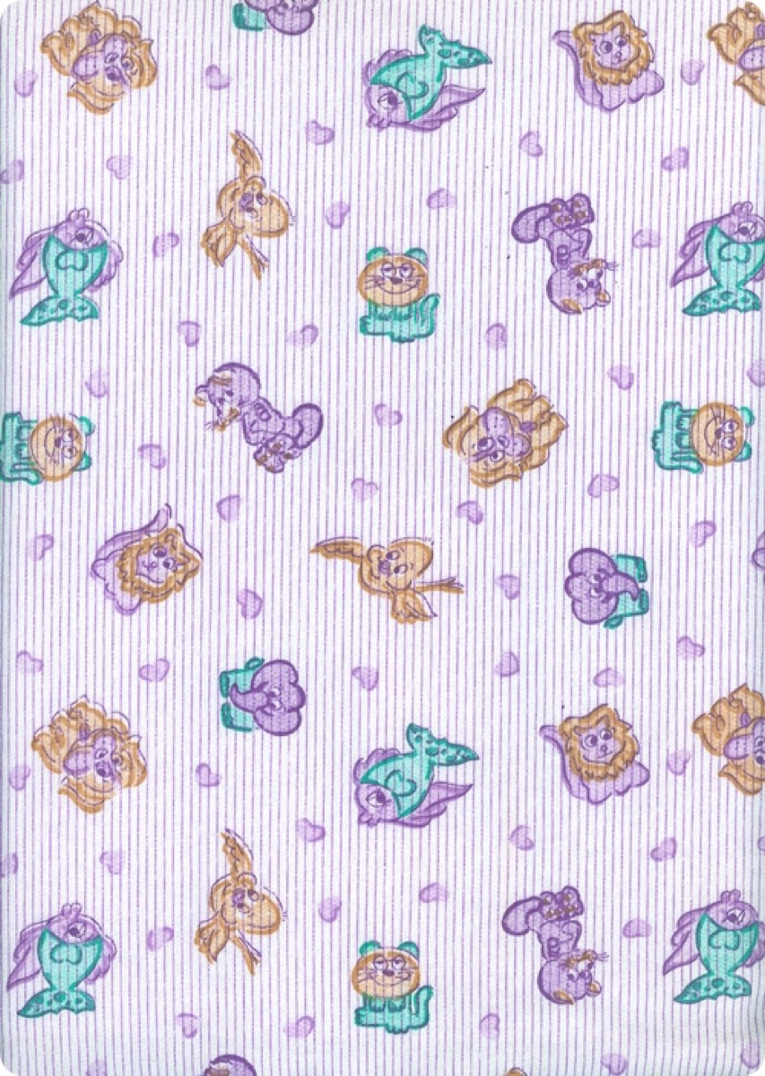 Çizgili hayvanat bahçesi knitted fabric print design